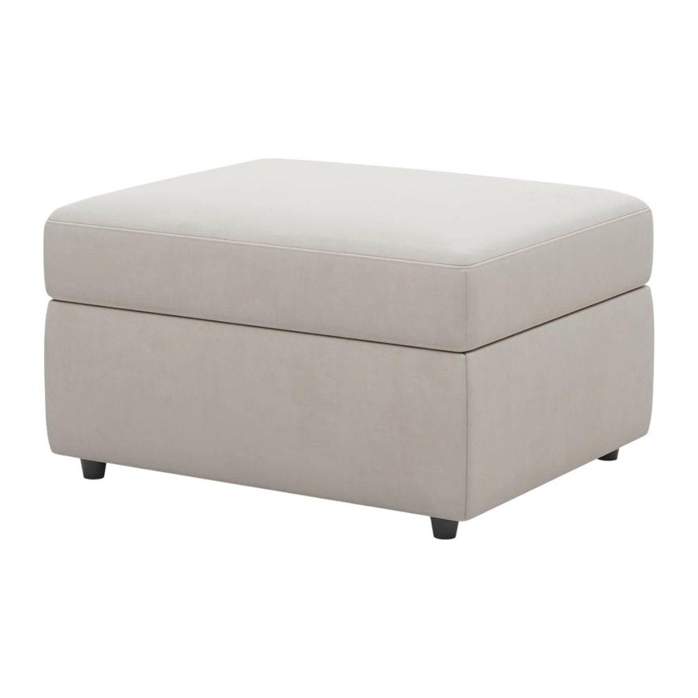 30" Black Velvet Ottoman With Storage HomeRoots