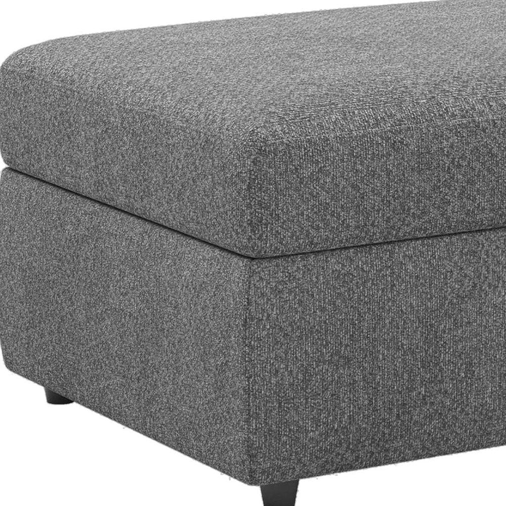 30" Black Velvet Storage Ottoman HomeRoots