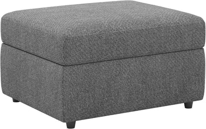 30" Black Velvet Storage Ottoman HomeRoots