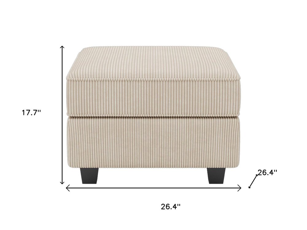 26" Teal Blue and Black Solid Wood and Microfiber Storage Ottoman HomeRoots