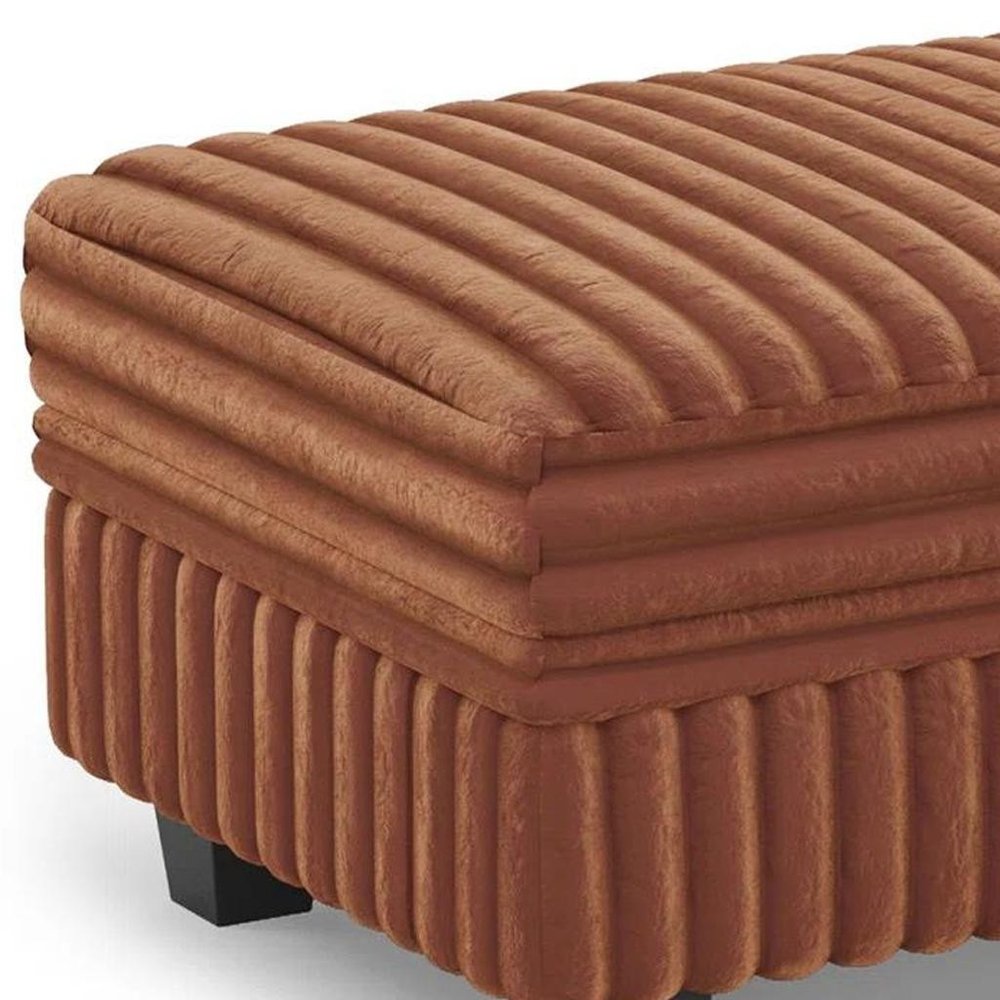 30" Black Faux Fur Storage Ottoman HomeRoots