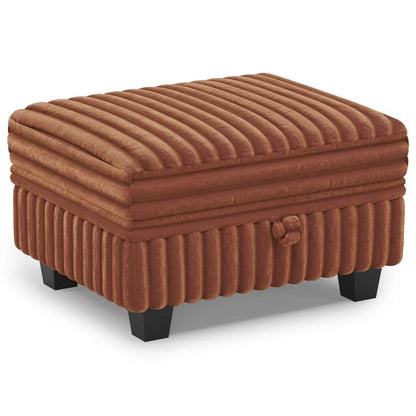 30" Black Faux Fur Storage Ottoman HomeRoots