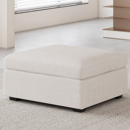 30" Gray and Black Corduroy Storage Ottoman HomeRoots