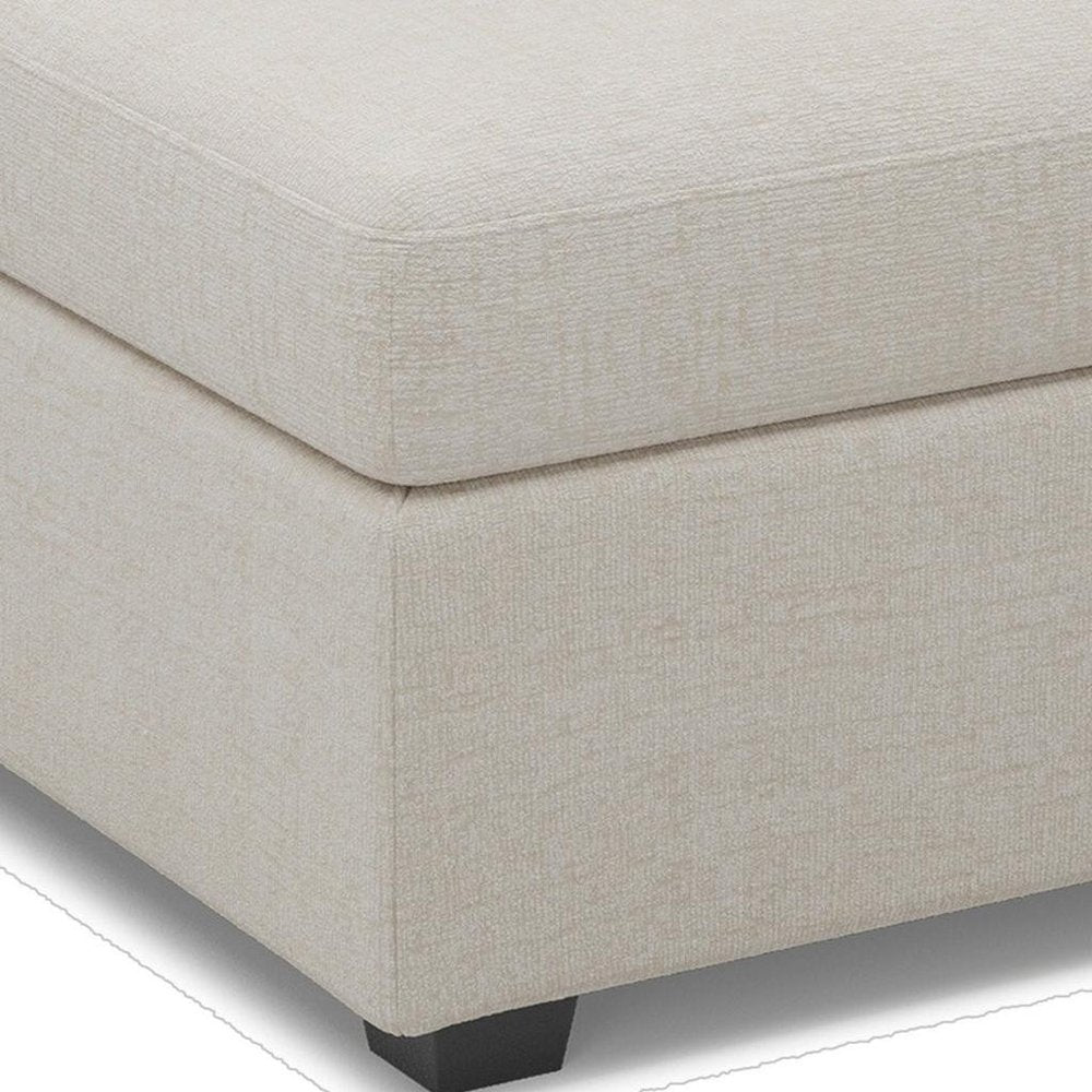 30" Gray and Black Corduroy Storage Ottoman HomeRoots