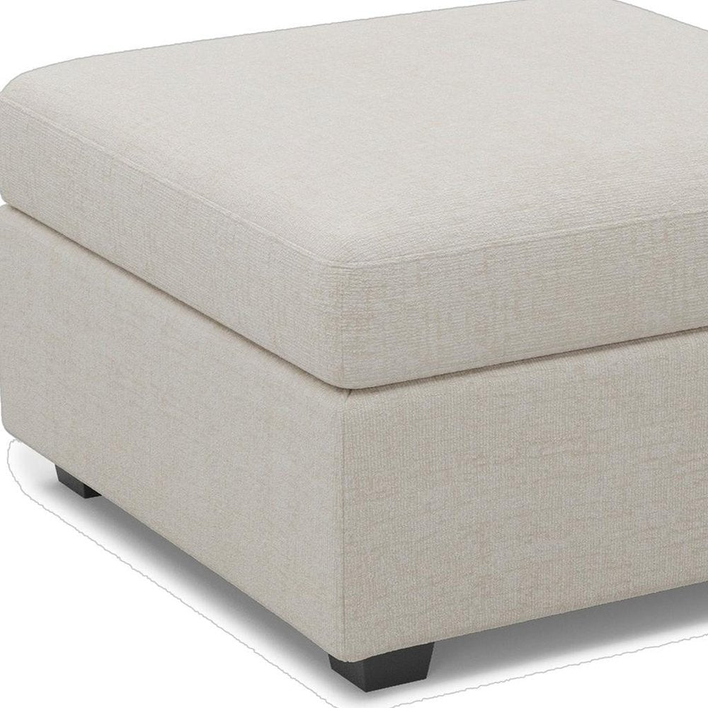 30" Gray and Black Corduroy Storage Ottoman HomeRoots