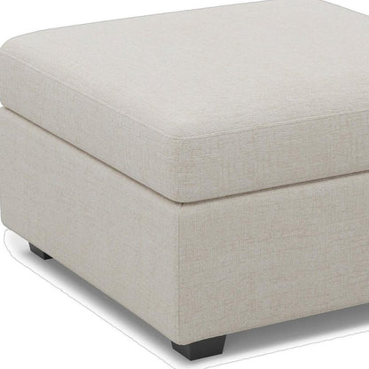 30" Gray and Black Corduroy Storage Ottoman HomeRoots