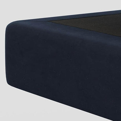 32" Beige and Black Velvet Ottoman HomeRoots