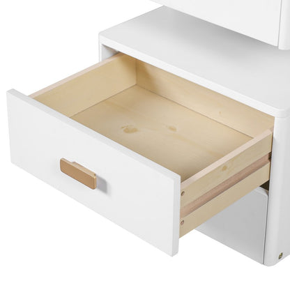 45" White Wood Five Drawer Vanity Table HomeRoots