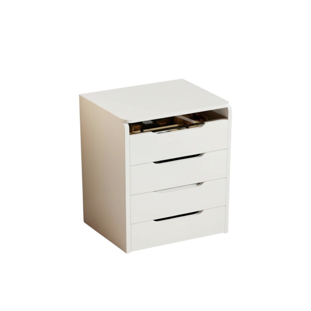 24" White Wood Mirrored Three Drawer Vanity Table HomeRoots