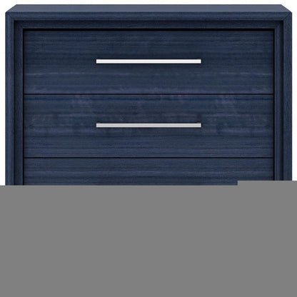 36" Blue Wood Five Drawer Gentlemens Chest HomeRoots