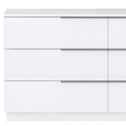 62" White Wood Six Drawer Double Dresser HomeRoots