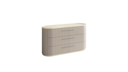 60" Beige And Oak Wood Six Drawer Double Dresser HomeRoots