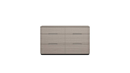 56" Oak Wood Six Drawer Double Dresser HomeRoots