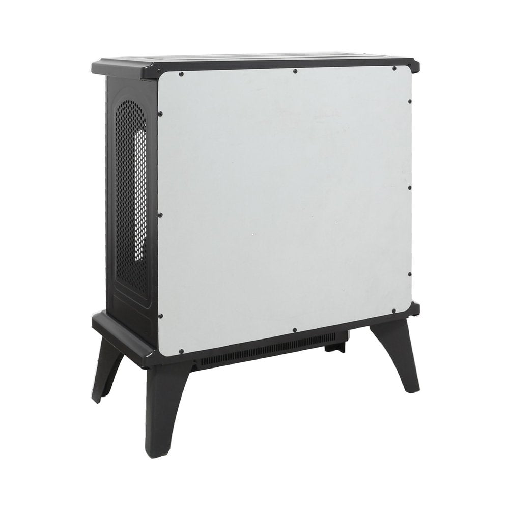 24" Black Metal Electric Fireplace With LED HomeRoots
