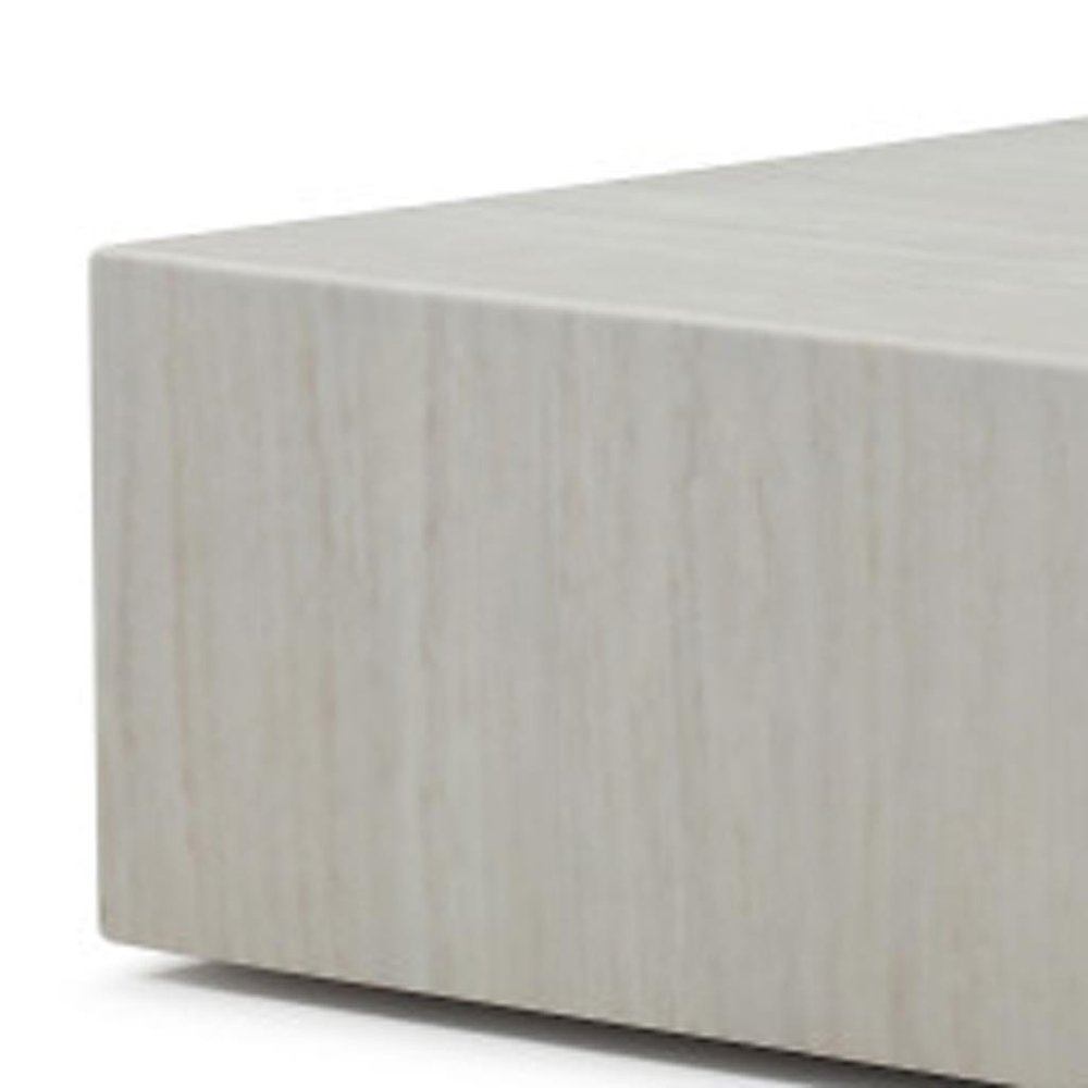 35" Beige Stone Square Block Coffee Table HomeRoots