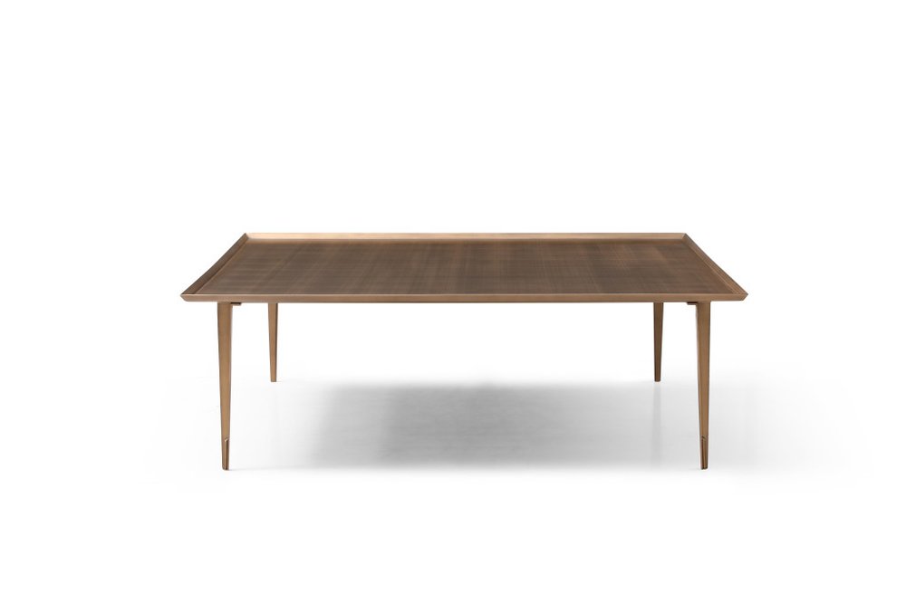 47" Bronze Bronze Square Distressed Coffee Table HomeRoots