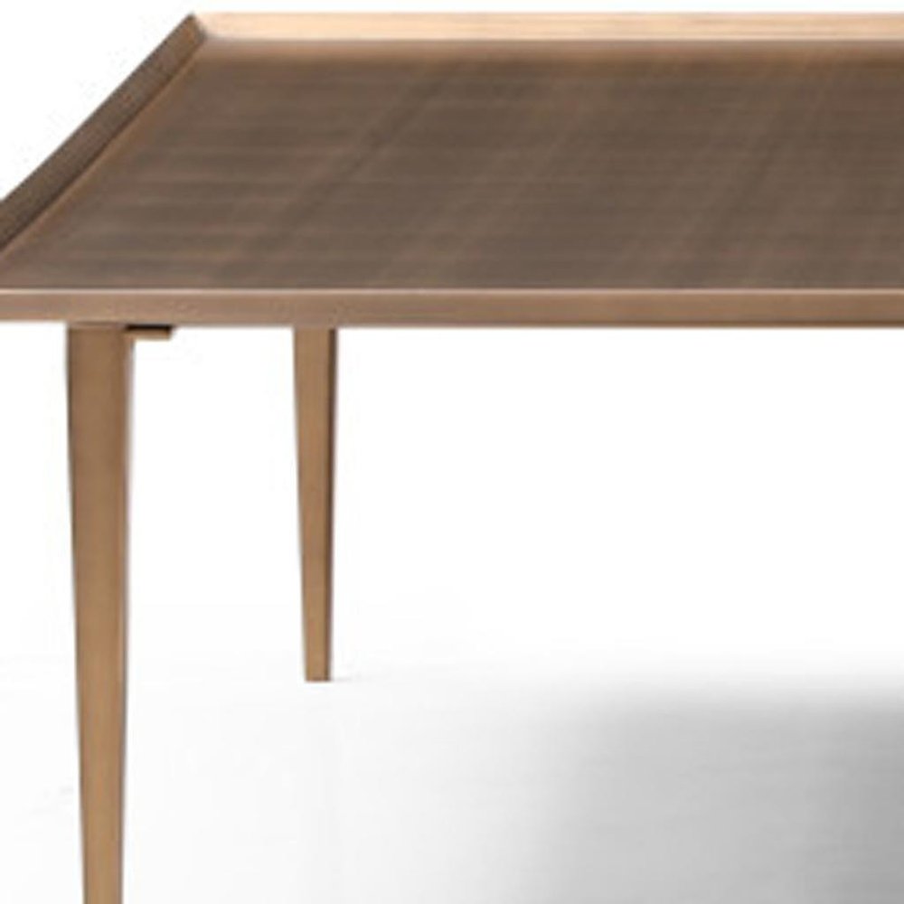 47" Bronze Bronze Square Distressed Coffee Table HomeRoots