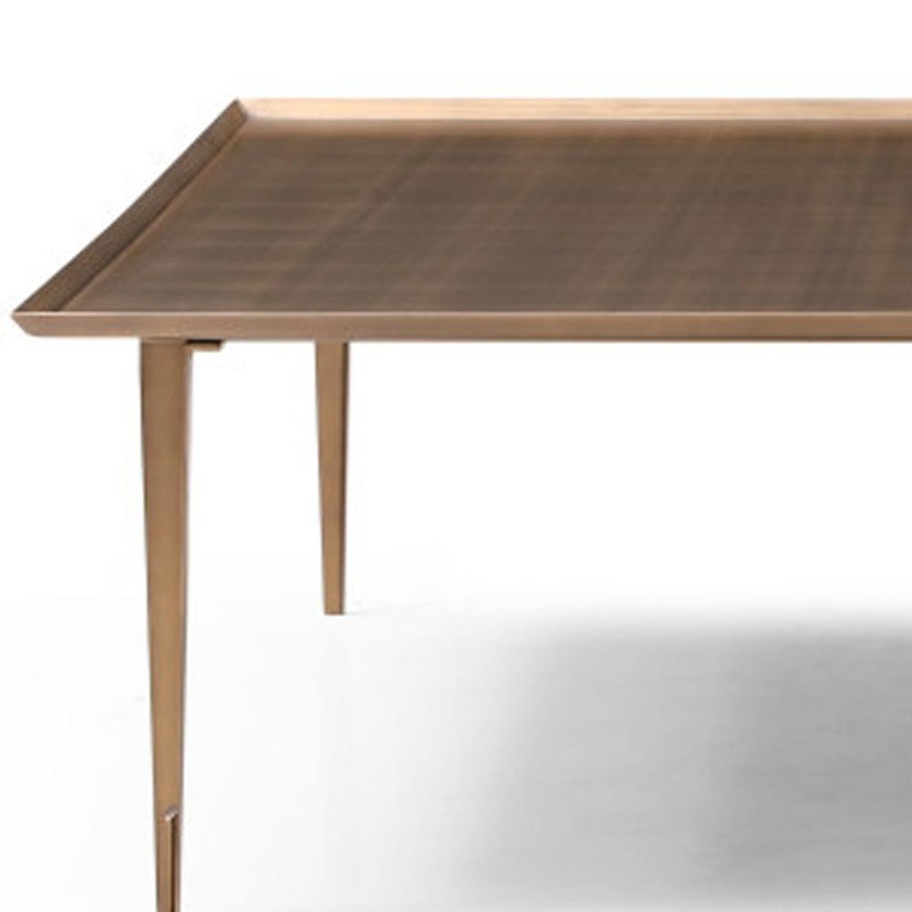 47" Bronze Bronze Square Distressed Coffee Table HomeRoots