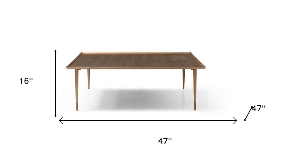 47" Bronze Bronze Square Distressed Coffee Table HomeRoots