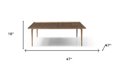47" Bronze Bronze Square Distressed Coffee Table HomeRoots