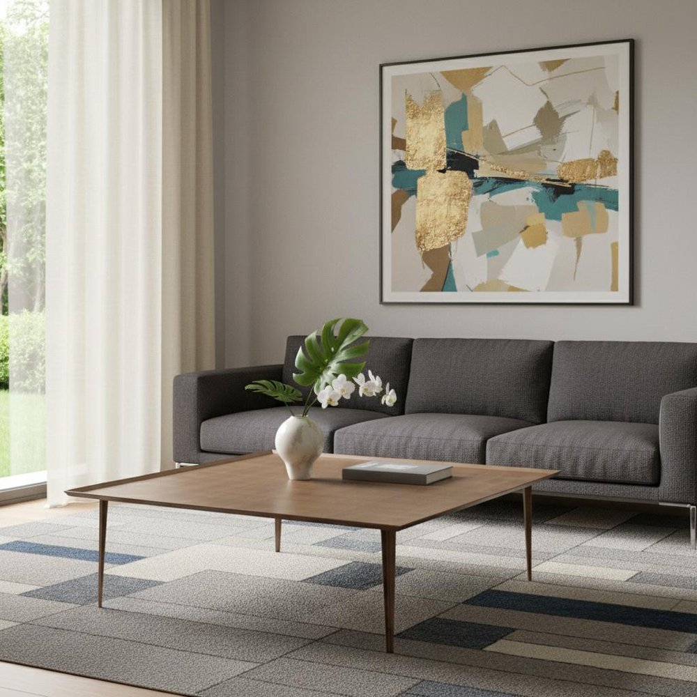 47" Bronze Copper Square Coffee Table HomeRoots