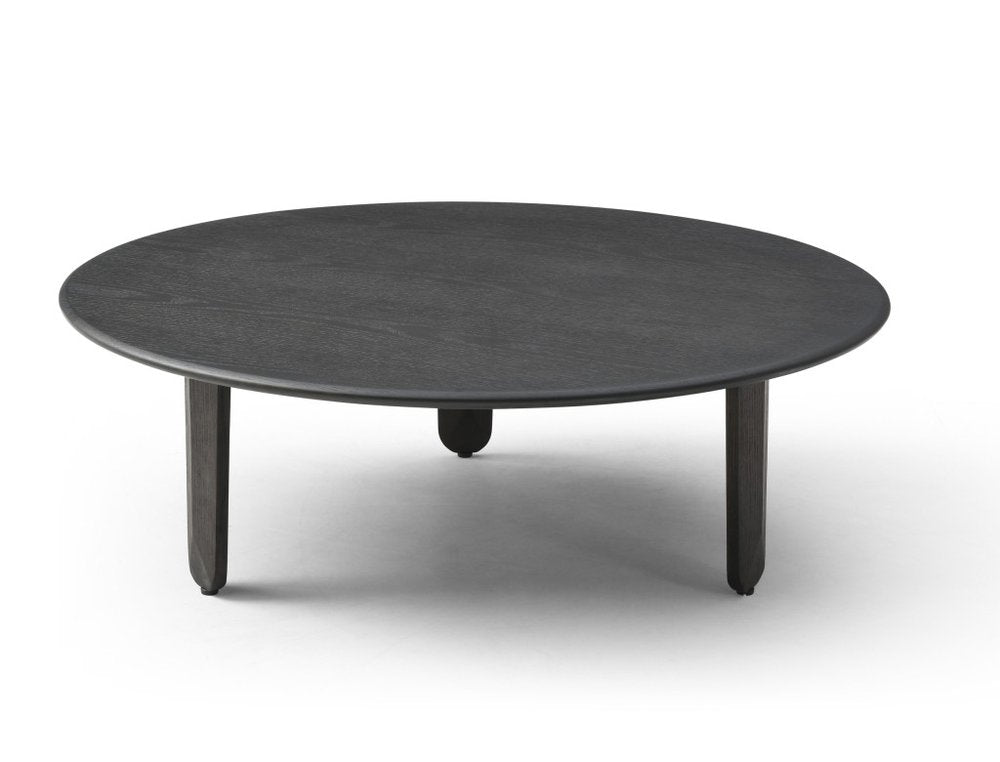 41" Black Solid Wood Round Coffee Table HomeRoots