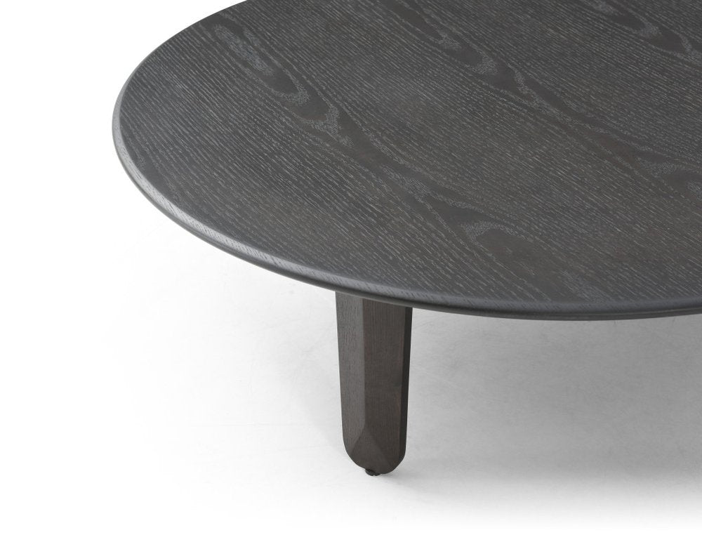41" Black Solid Wood Round Coffee Table HomeRoots