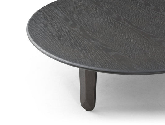 41" Black Solid Wood Round Coffee Table HomeRoots
