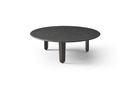 41" Black Solid Wood Round Coffee Table HomeRoots