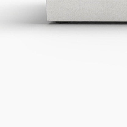 160" White Linen Blend Modular Armless Sofa With Ottomans And Storage HomeRoots