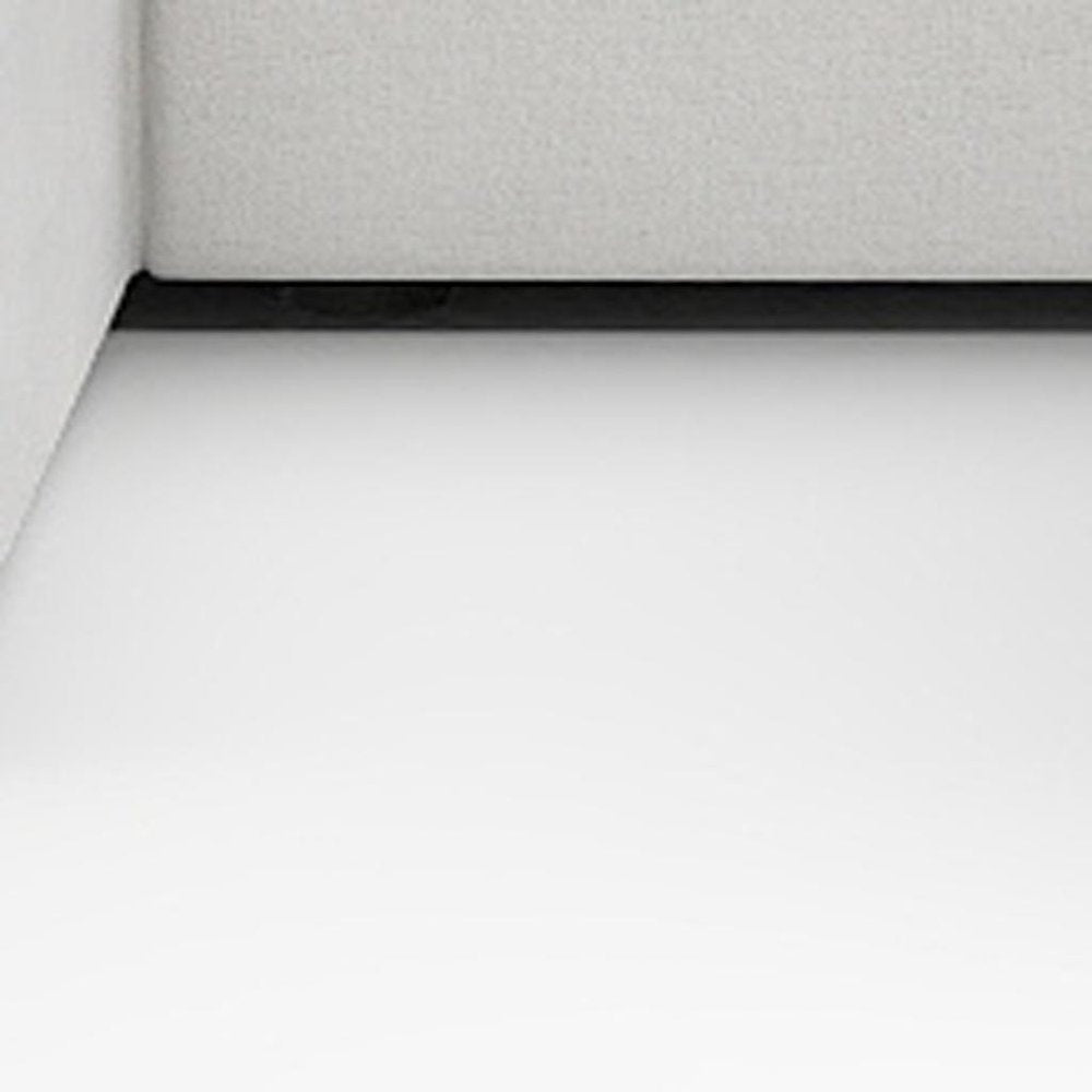120" White Linen Blend Modular Universal Sofa With Ottoman And Storage HomeRoots