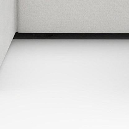 120" White Linen Blend Modular Universal Sofa With Ottoman And Storage HomeRoots