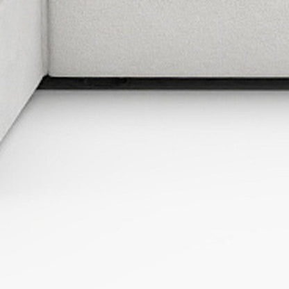 160" White Linen Blend Modular Sofa With Ottomans Toss Pillows And Storage HomeRoots