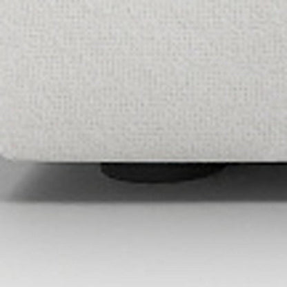 80" White Linen Blend Modular Loveseat and Toss Pillows HomeRoots