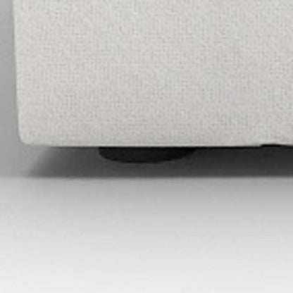 80" White Linen Blend Modular Loveseat and Toss Pillows HomeRoots