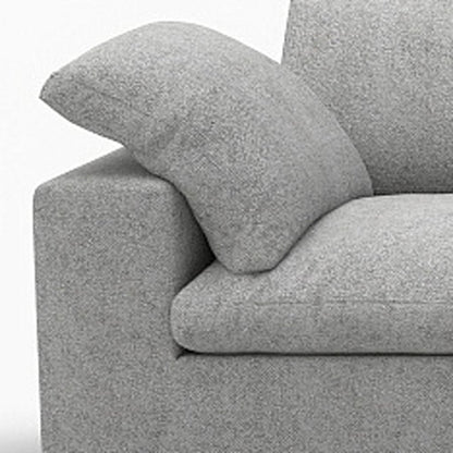 160" Light Gray Linen Blend Modular Sofa With Toss Pillows HomeRoots