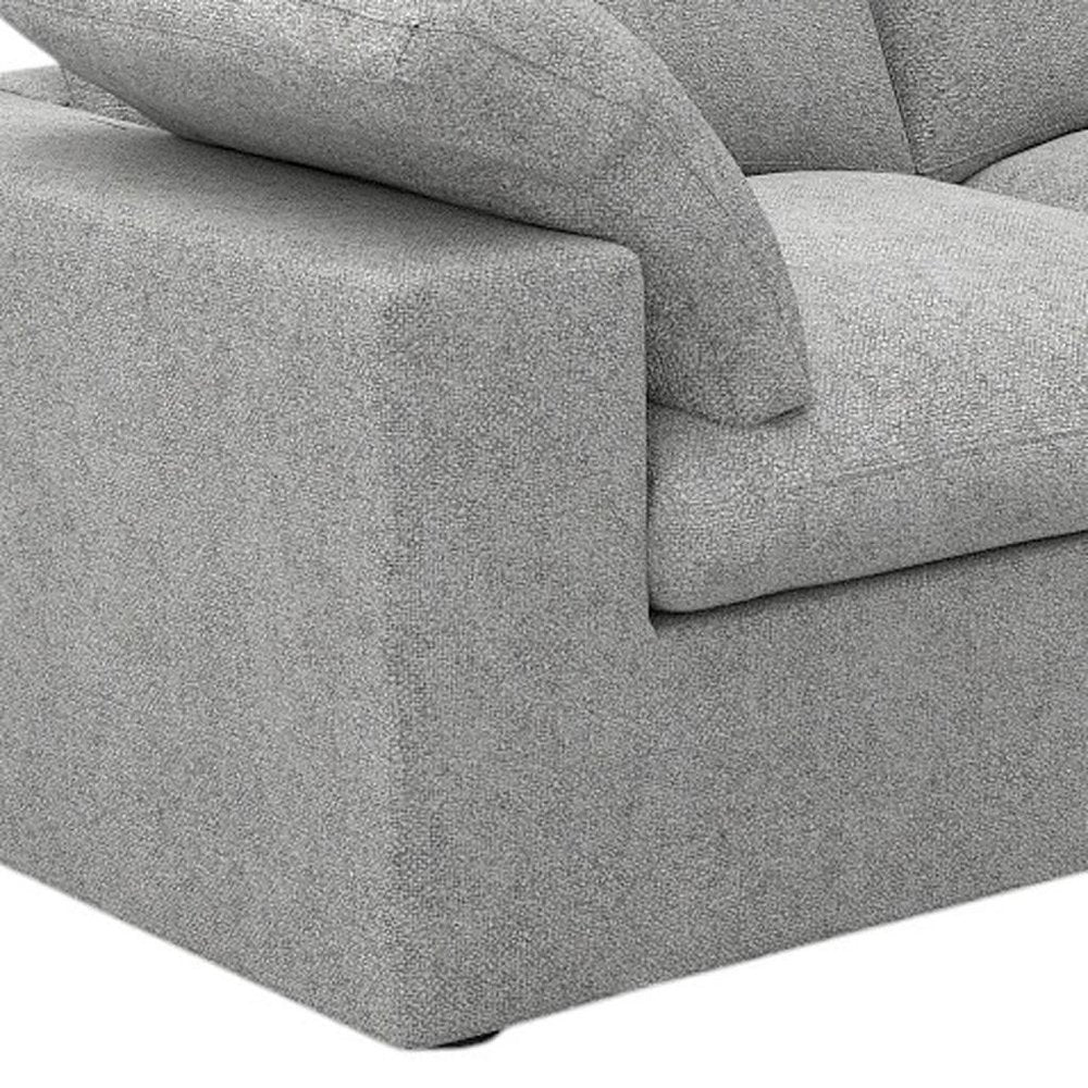 80" Light Gray Linen Blend Modular Loveseat HomeRoots