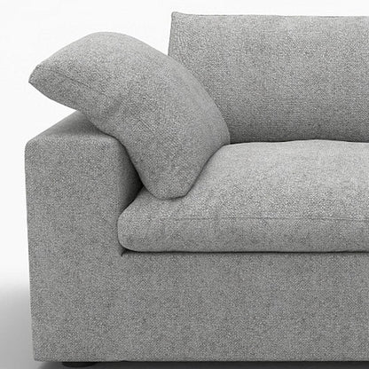 80" Light Gray Linen Blend Modular Loveseat HomeRoots