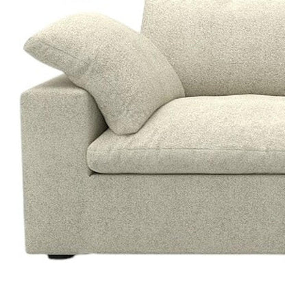 160" Khaki Linen Blend Modular Sofa With Toss Pillows HomeRoots
