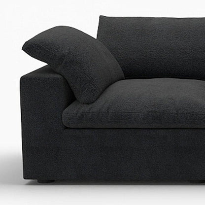 160" Black Linen Blend Modular Sofa With Toss Pillows HomeRoots