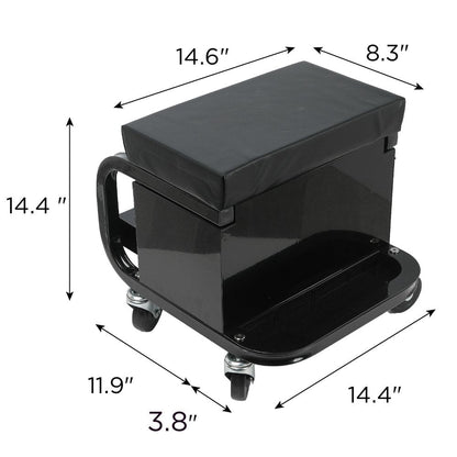 13" Black Multi-Tier Steel Tool Chest With Lid HomeRoots