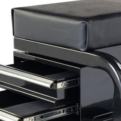 13" Black Multi-Tier Steel Tool Chest With Lid HomeRoots