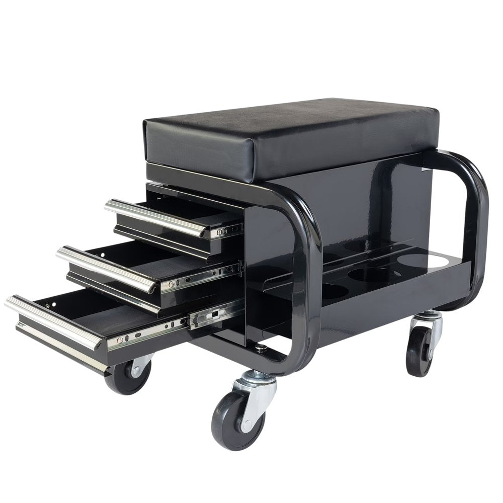 13" Black Multi-Tier Steel Tool Chest With Lid HomeRoots