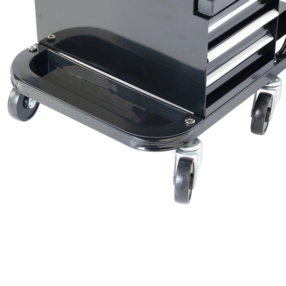 13" Black Multi-Tier Steel Tool Chest With Lid HomeRoots