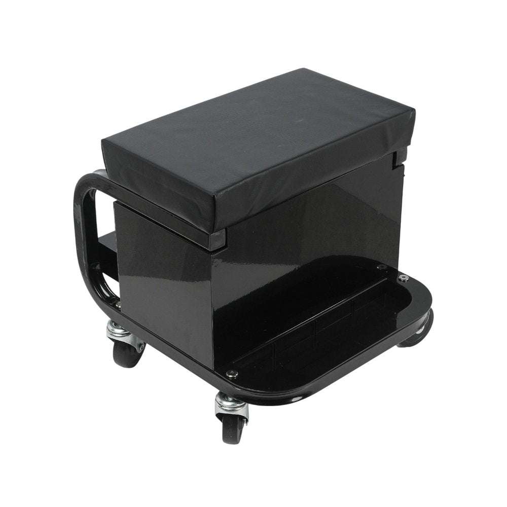 13" Black Multi-Tier Steel Tool Chest With Lid HomeRoots