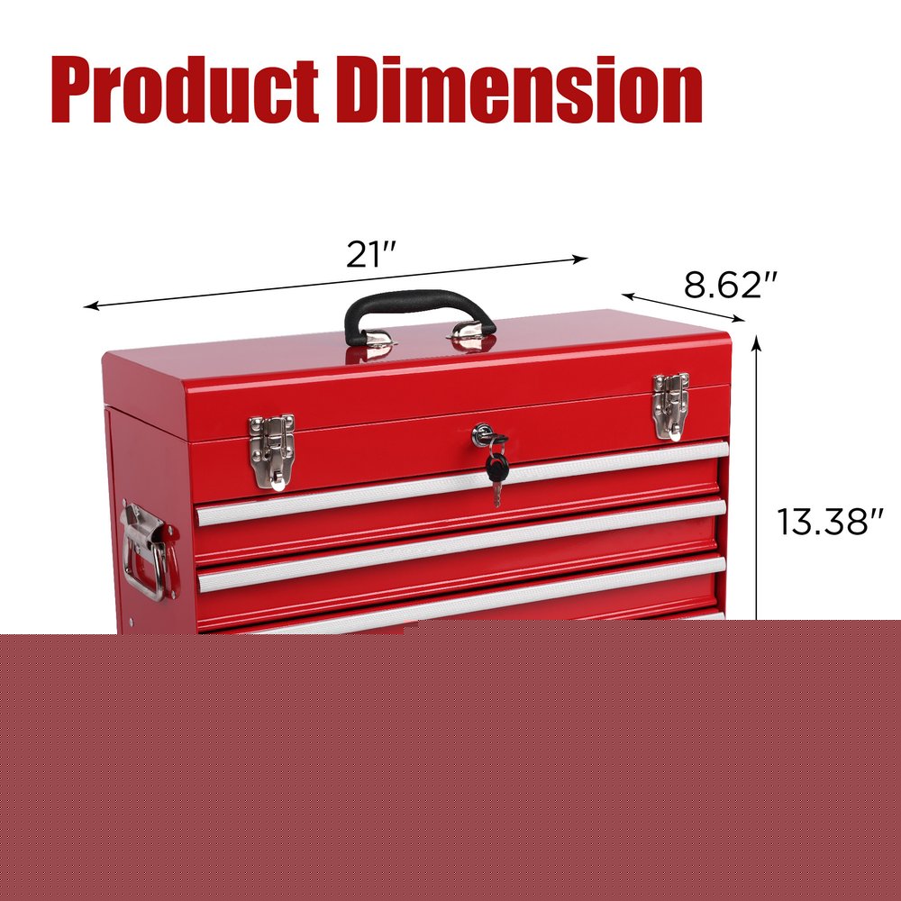 21" Red Multi-Tier Steel Cube or Bin With Lid HomeRoots
