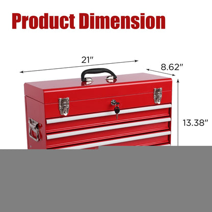 21" Red Multi-Tier Steel Cube or Bin With Lid HomeRoots