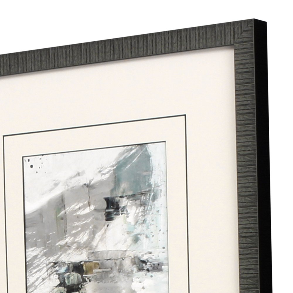 Abstract Blend Distressed Black Framed Wall Art