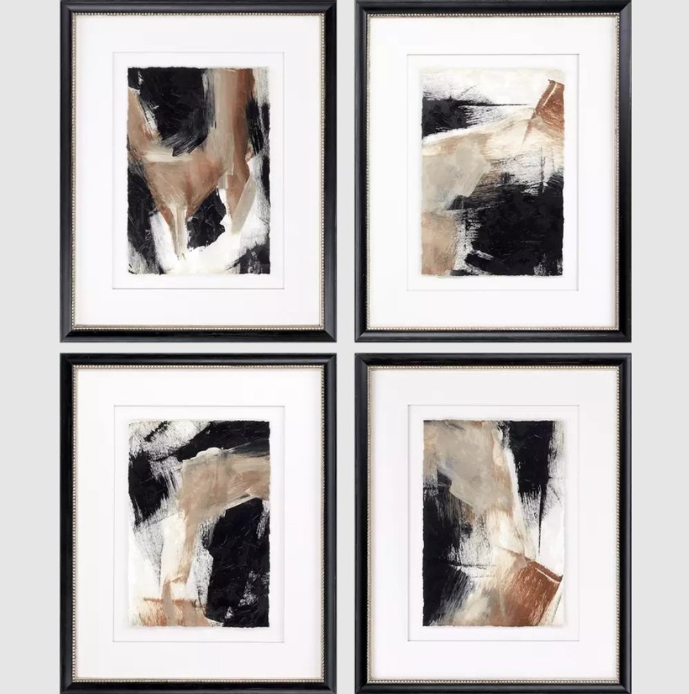 Baked Paintstrokes Black Framed Wall Art — view 1