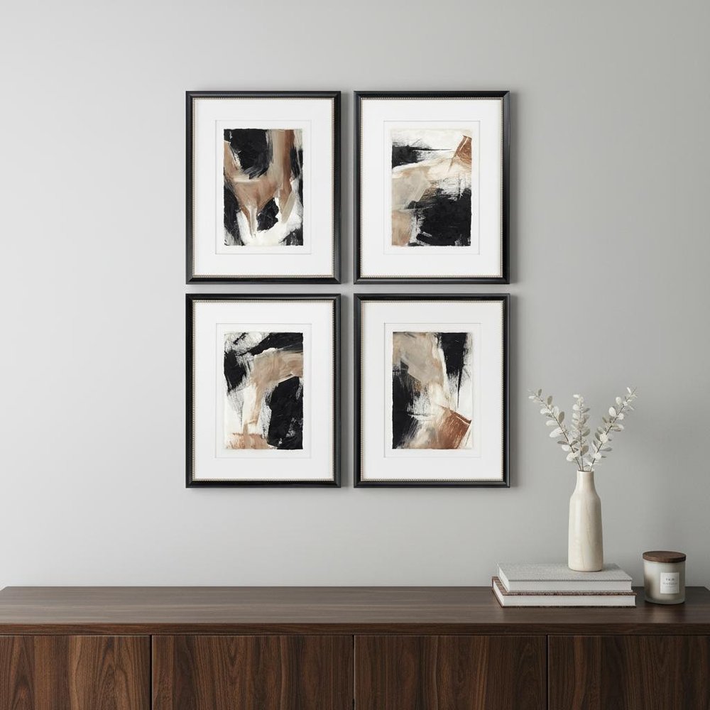 Baked Paintstrokes Black Framed Wall Art — view 4